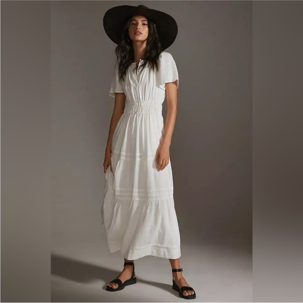 NWOT Anthropologie Linen Somerset Maxi Dress